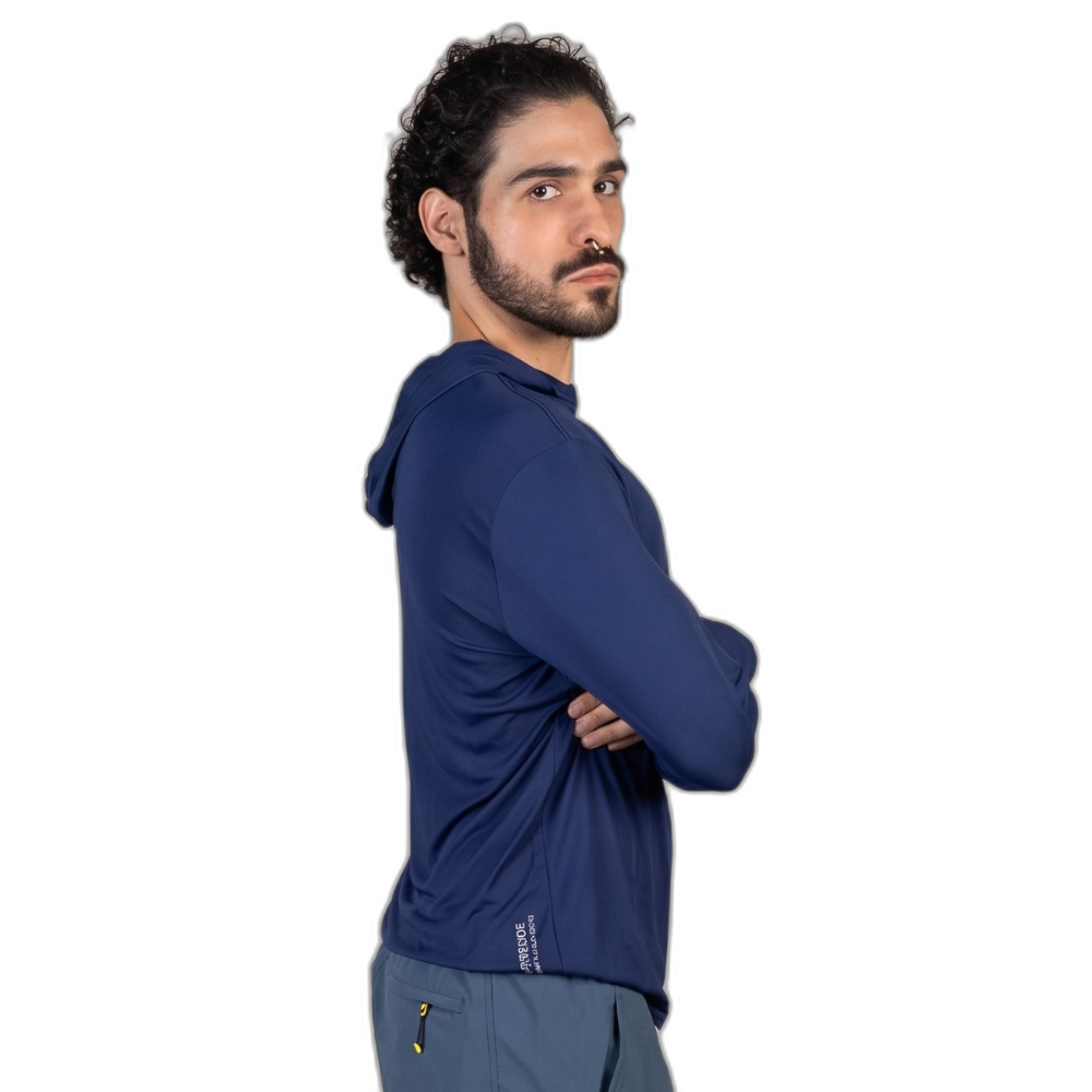 Miniatura 4.0 de Camiseta Manga Longa UV com Capuz Azul Marinho Florence