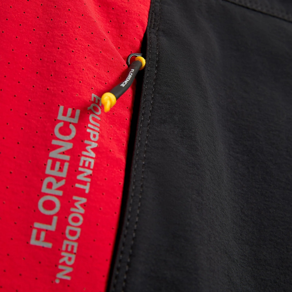Miniatura 4.0 de Boardshort Cordura Airtex Preto/Vermelho Florence