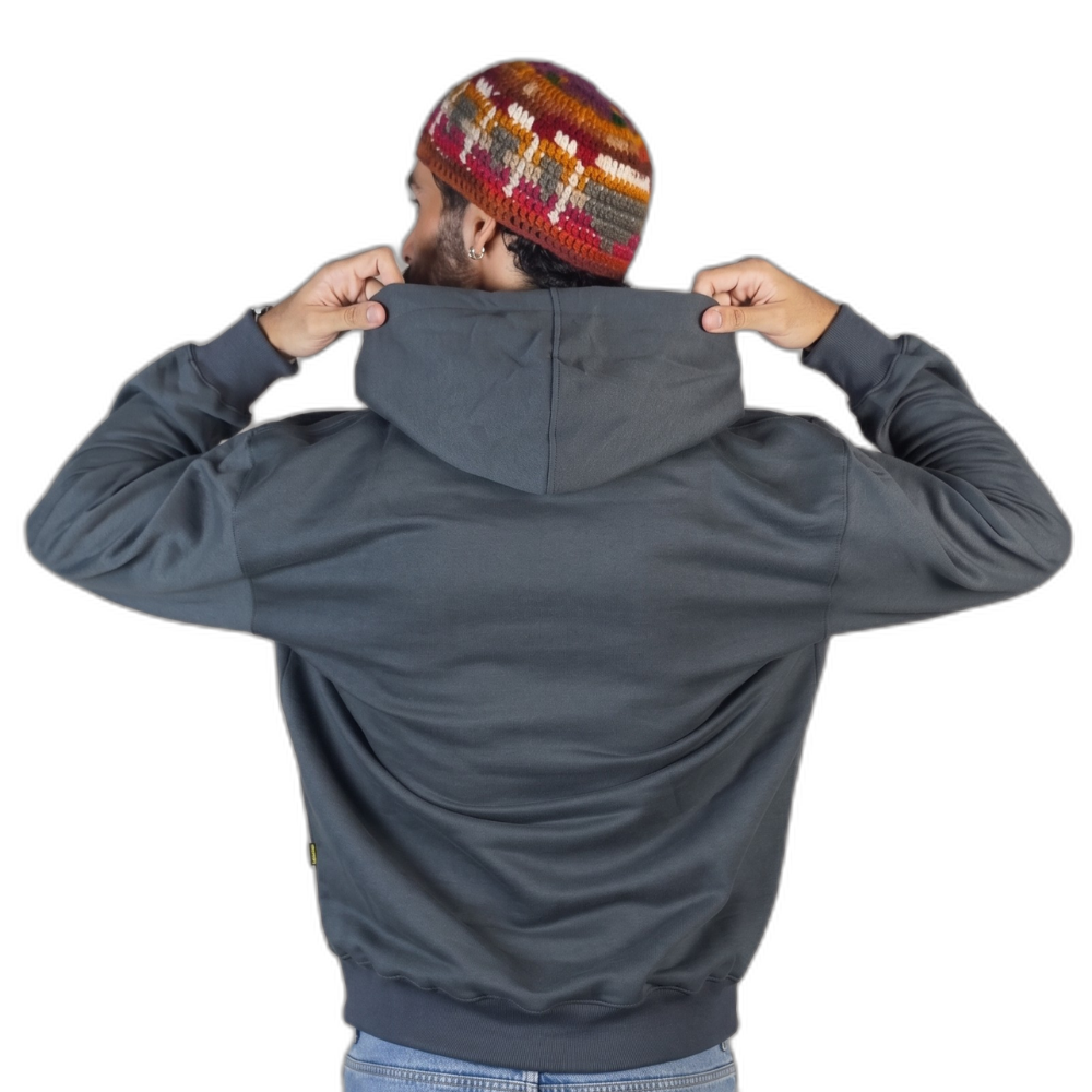 Miniatura 5.0 de Moletom Canguru com Capuz Halftone Hoodie Cinza Escuro Florence