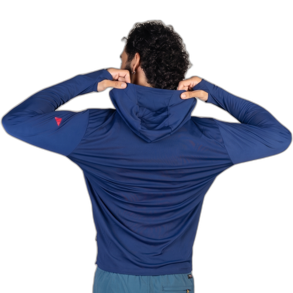 Miniatura 5.0 de Camiseta Manga Longa UV com Capuz Azul Marinho Florence