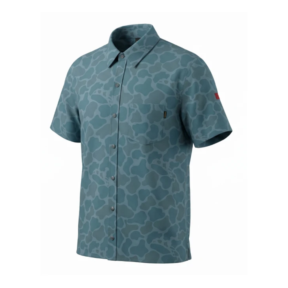Miniatura 3.0 de Camisa Manga Curta Azul Camuflado Florence