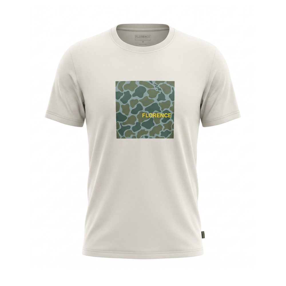 Camiseta Manga Curta Camo Box Florence Bege