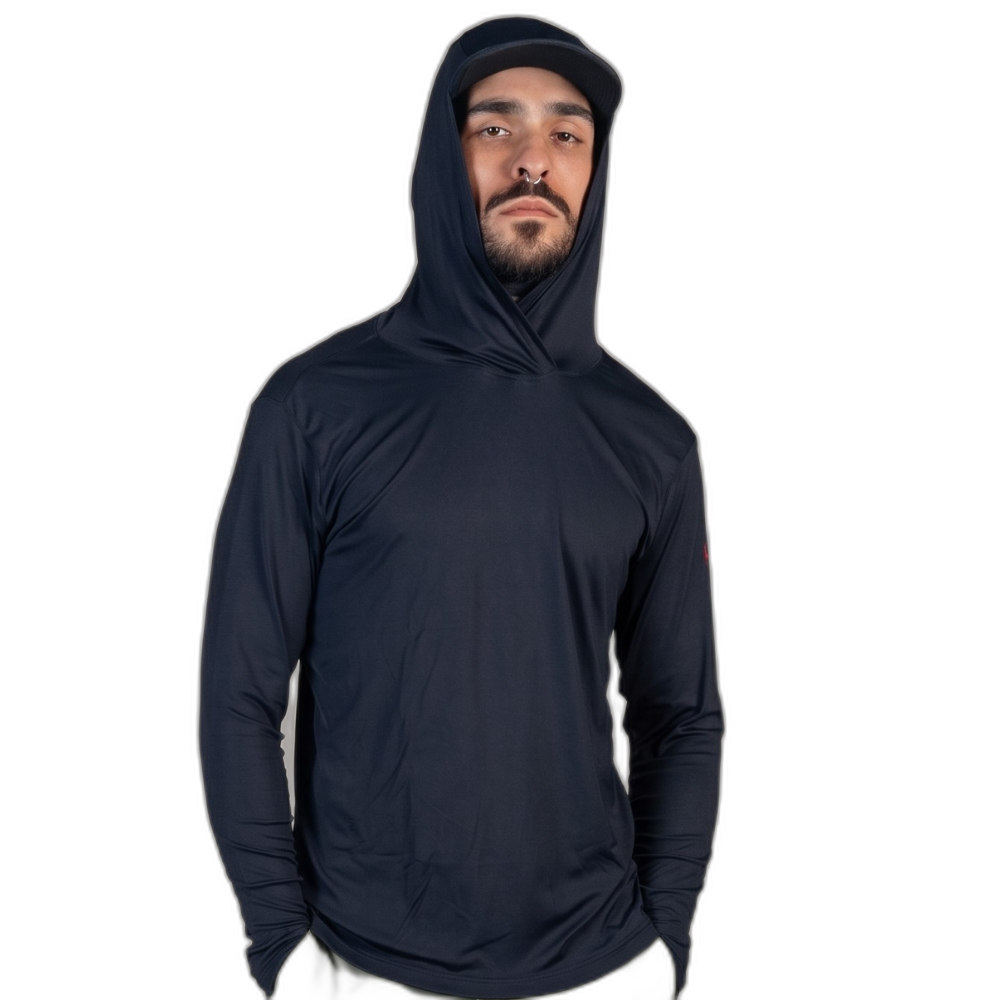 Miniatura 5.0 de Camiseta Manga Longa UV com Capuz Preto Florence