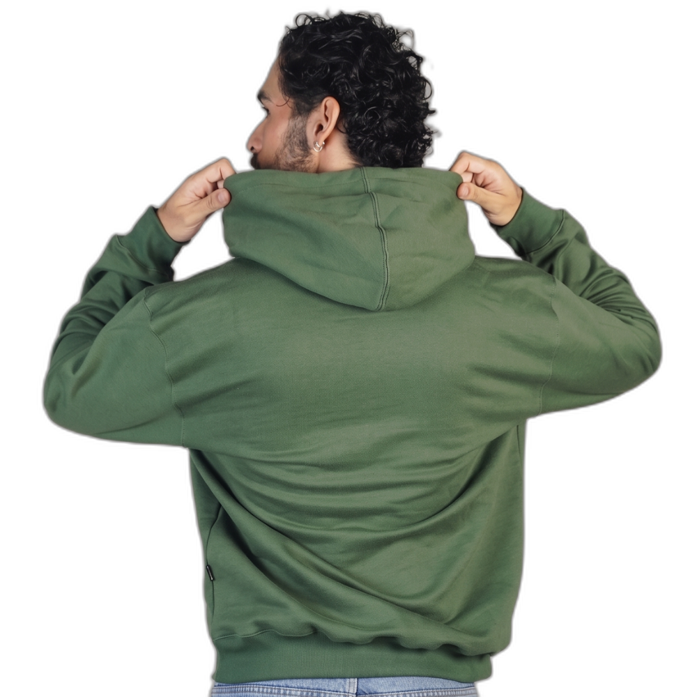 Miniatura 5.0 de Moletom Canguru com Capuz Embroidered Hoodie Verde Oliva Florence
