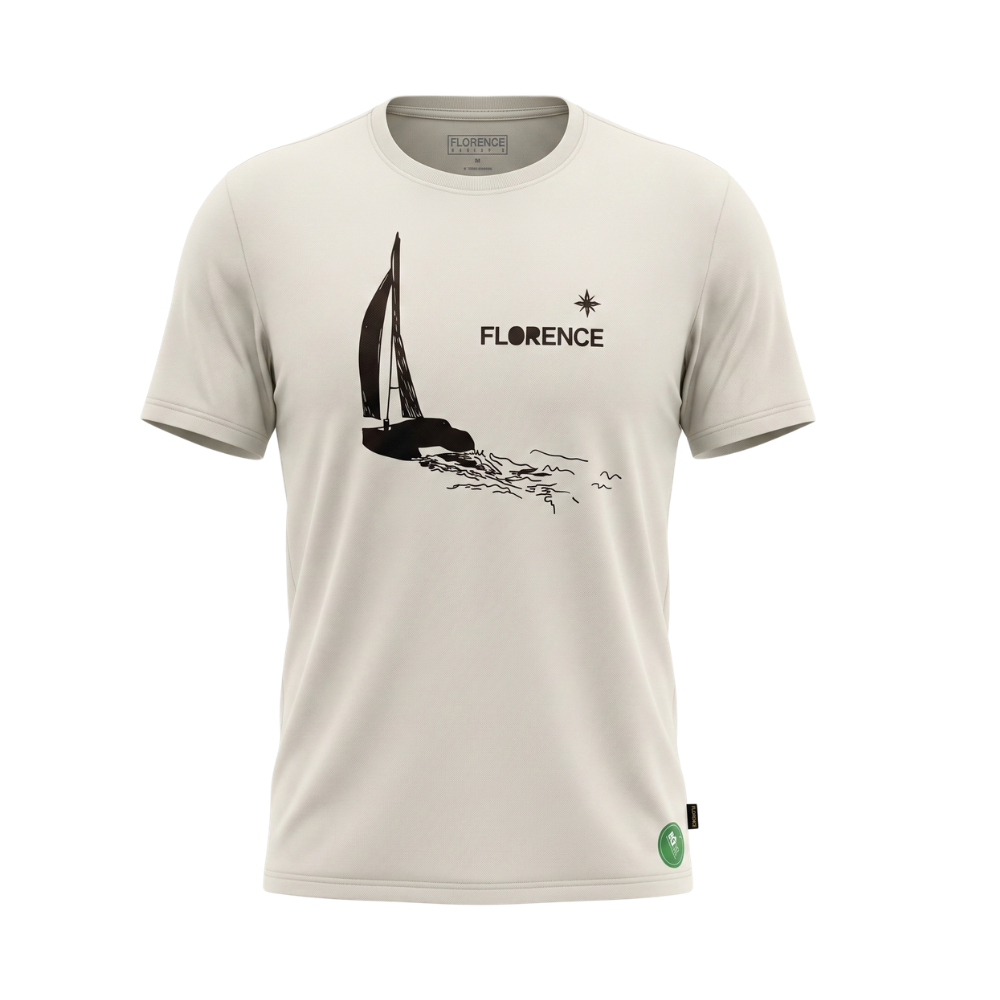 Camiseta Manga Curta Velejar Florence Bege