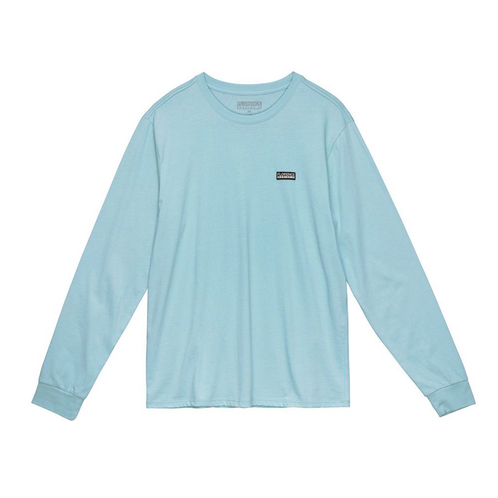 Camiseta Manga Longa Org&acirc;nica Azul Claro Florence
