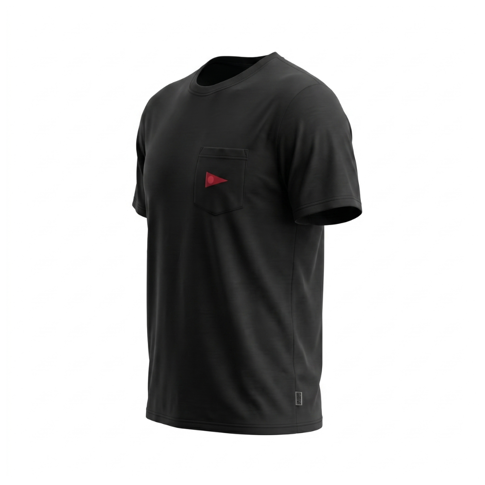Miniatura 3.0 de Camiseta Manga Curta Recover Burgee com Bolso Preto Florence