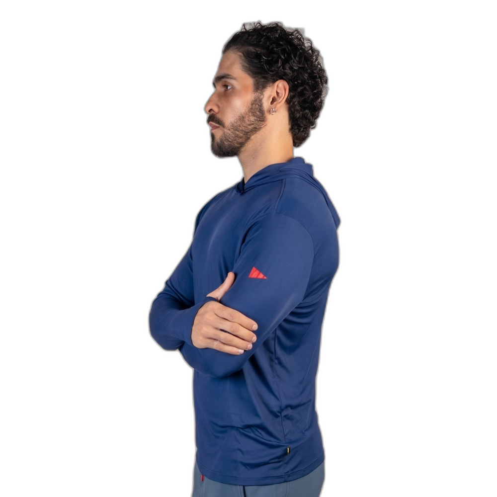 Miniatura 3.0 de Camiseta Manga Longa UV com Capuz Azul Marinho Florence