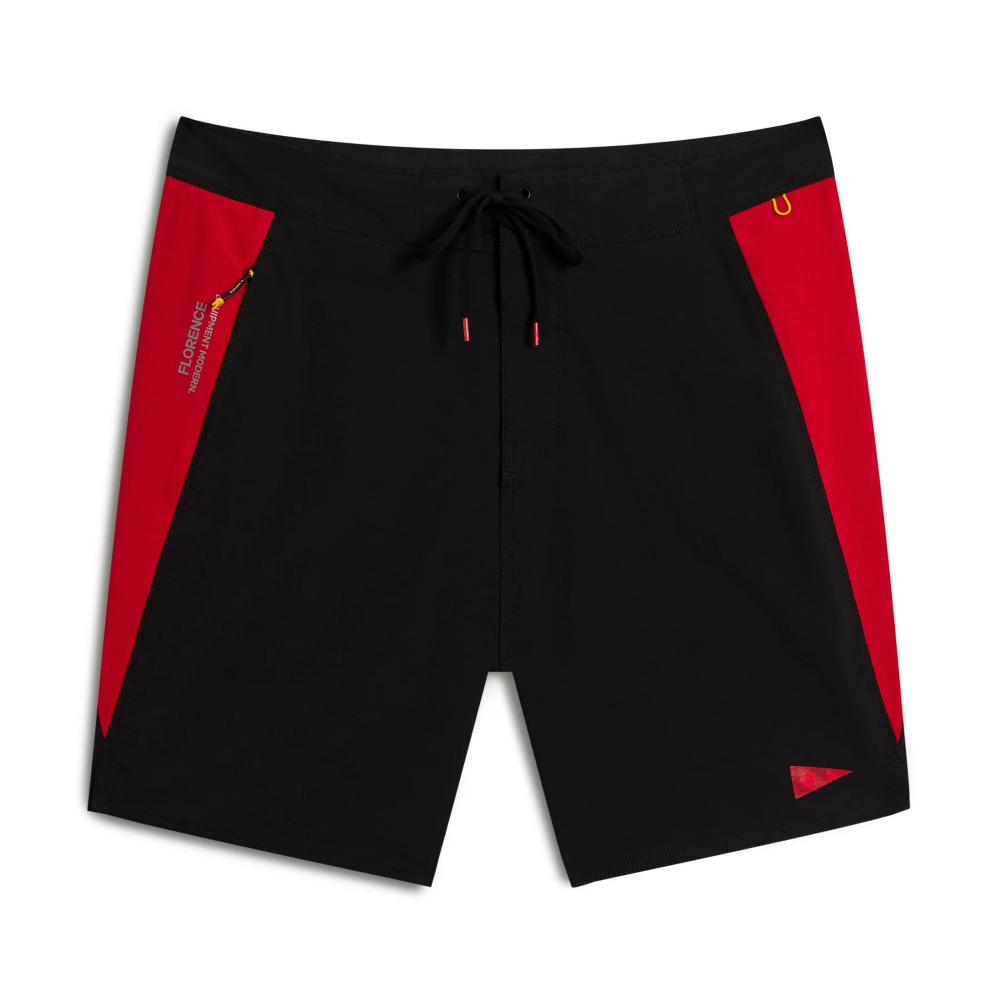 Boardshort Cordura Airtex Florence Preto / Vermelho