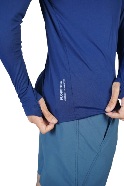 Miniatura 6.0 de Camiseta Manga Longa UV com Capuz Azul Marinho Florence