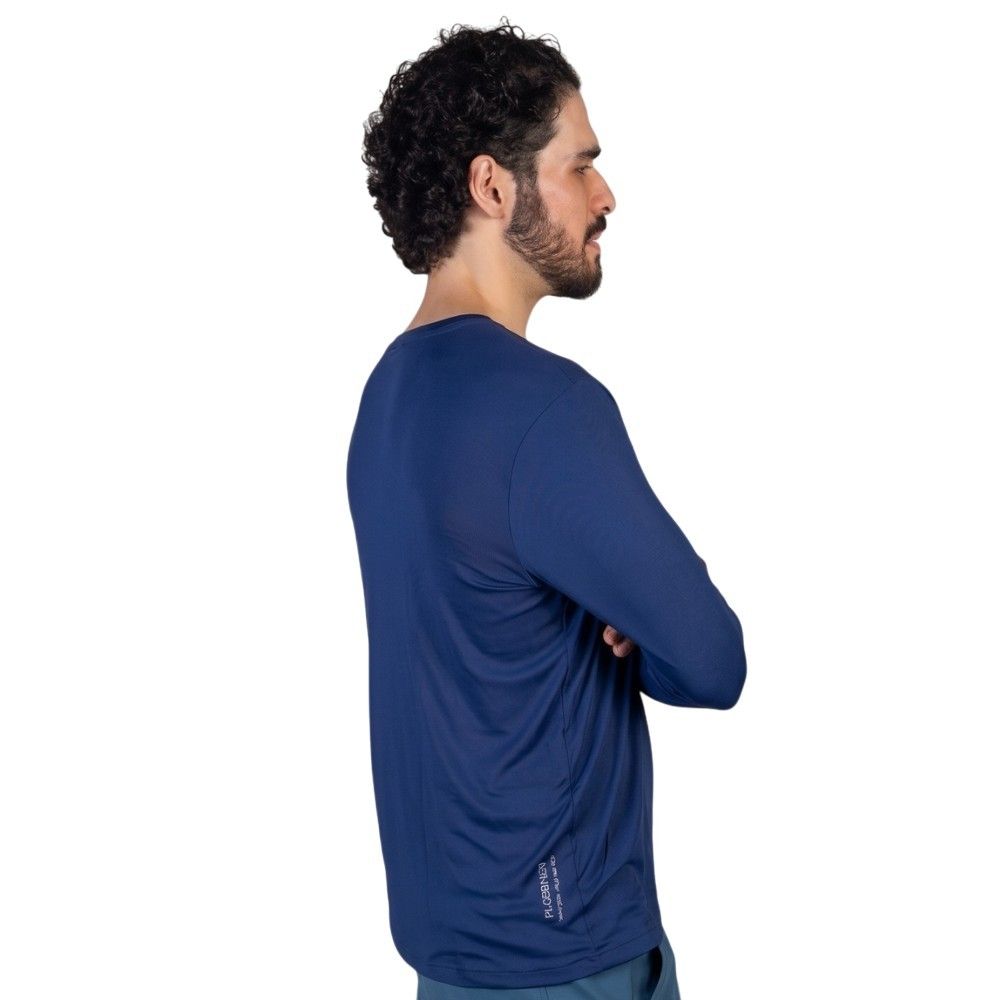 Miniatura 4.0 de Camiseta Manga Longa UV Azul Marinho Florence