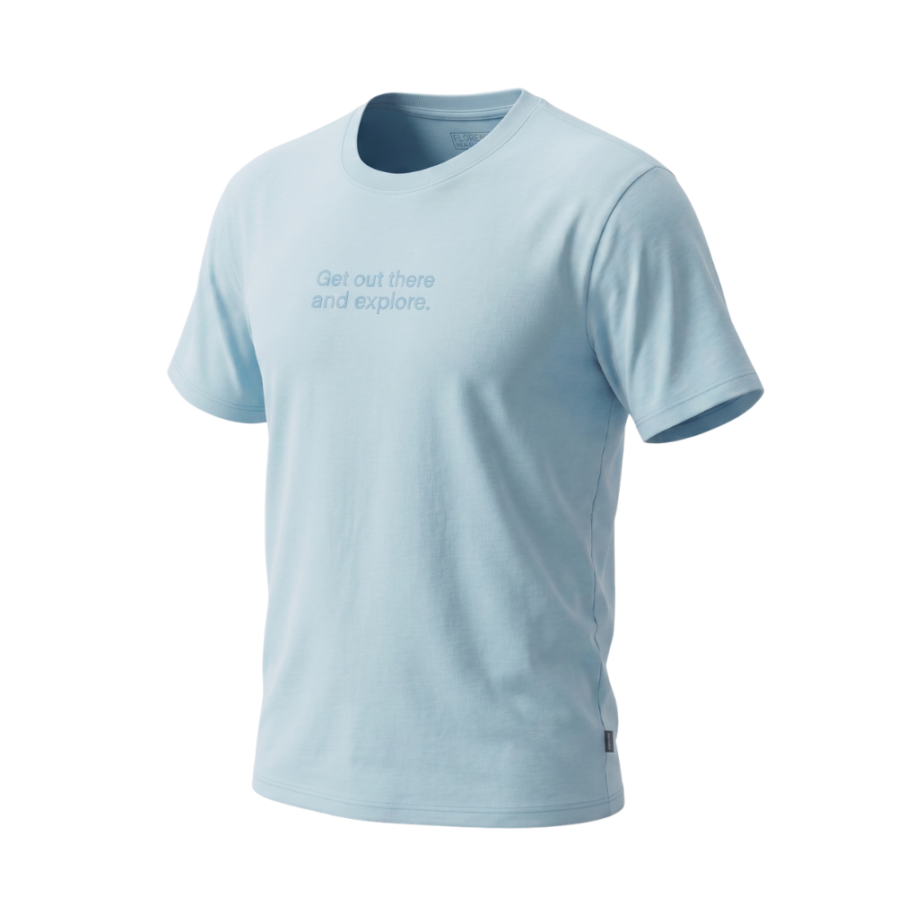 Miniatura 3.0 de Camiseta Manga Curta Org&acirc;nica Gotae Azul Claro Florence