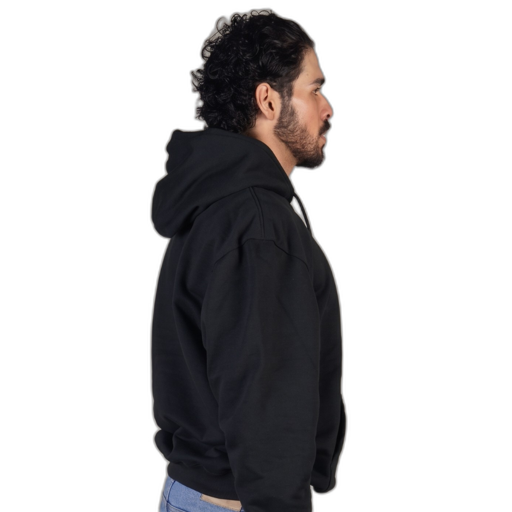 Miniatura 4.0 de Moletom Canguru com Capuz Embroidered Hoodie Preto Florence