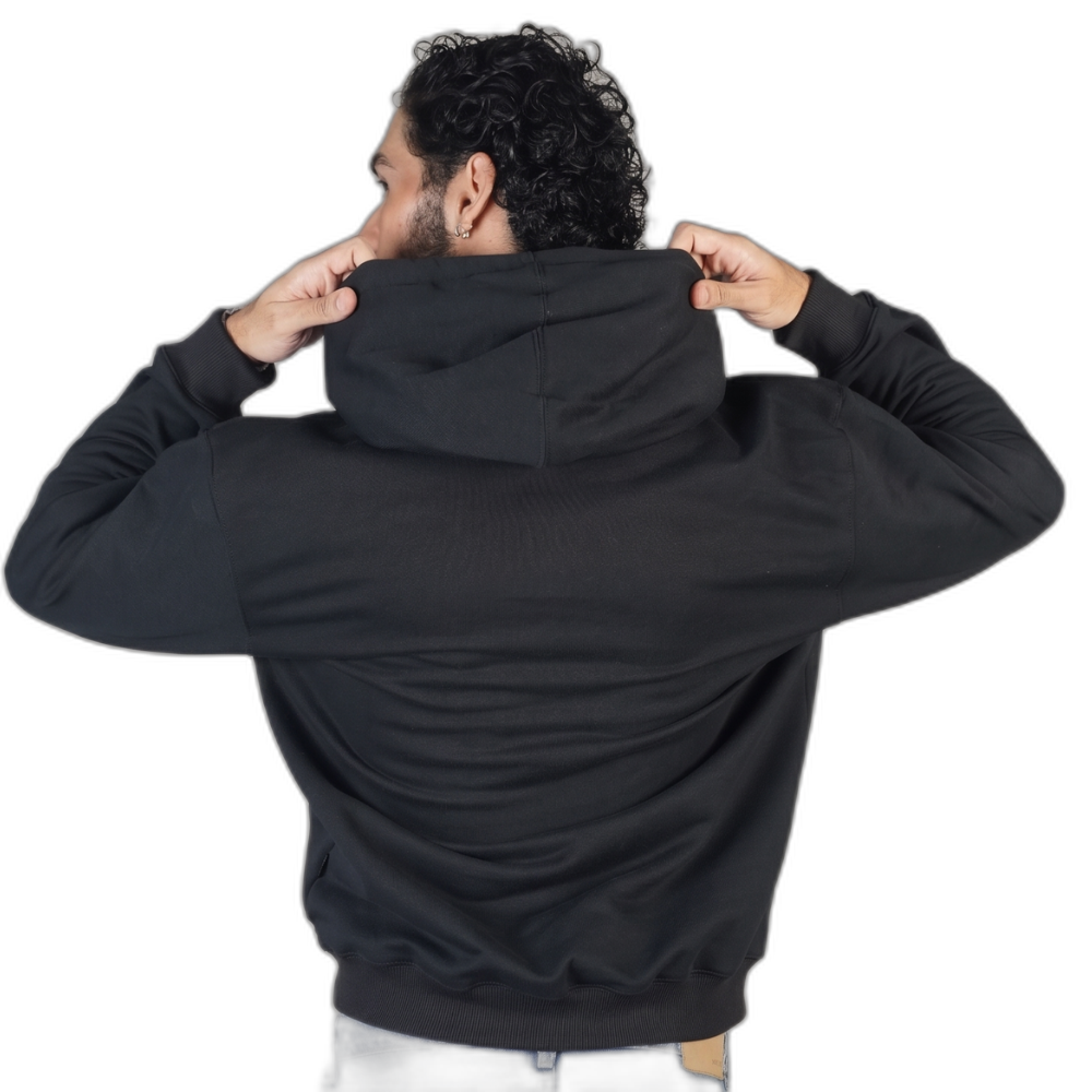 Miniatura 5.0 de Moletom Canguru com Capuz Embroidered Hoodie Preto Florence