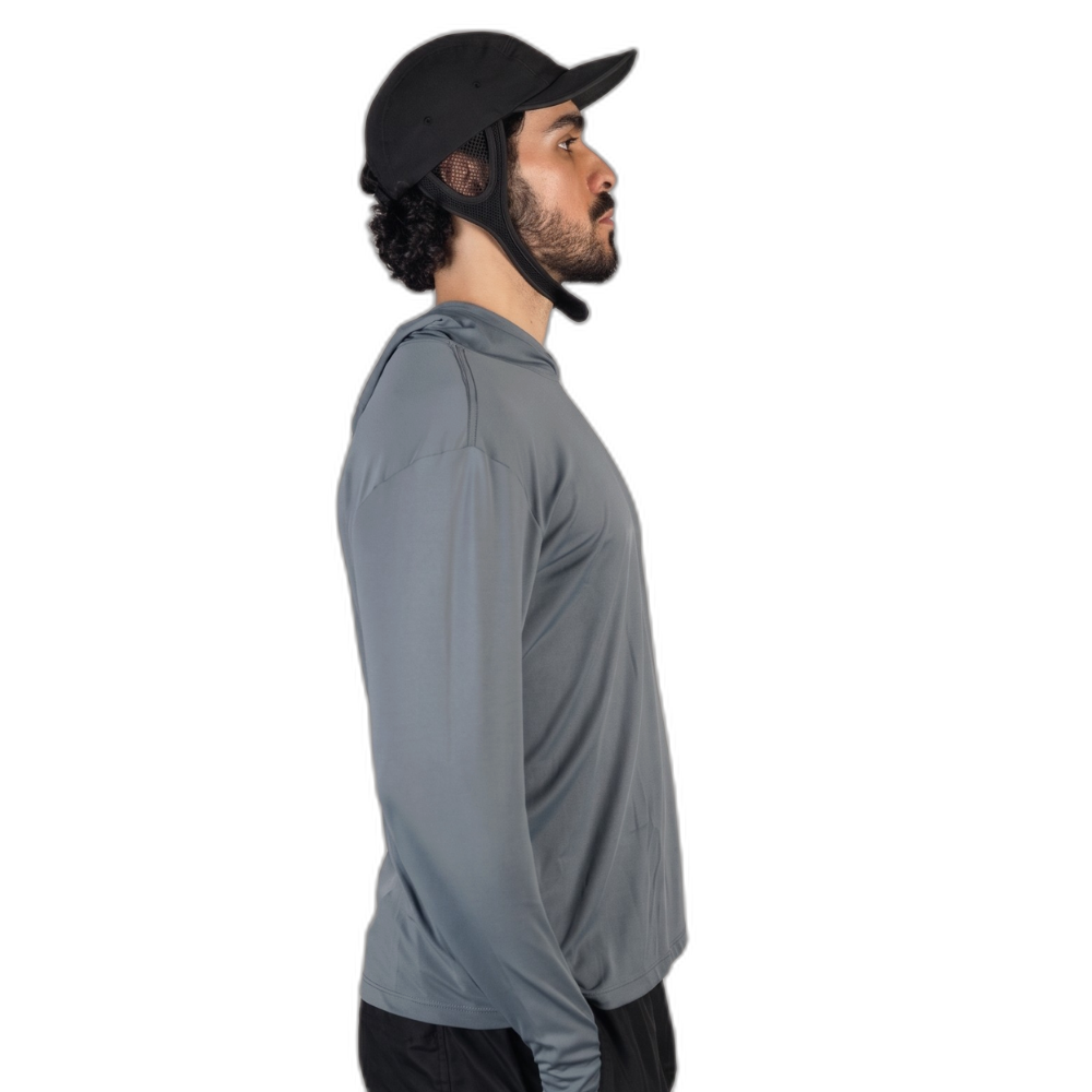 Miniatura 4.0 de Camiseta Manga Longa UV com Capuz Cinza Escuro Florence